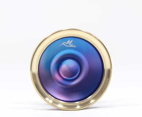 Miniatura 2 de yoyofriends Mini yoyó colibrí - YoYo bi-metal de tamaño inferior (azulpúrpuraplateado lavado ácido con anillos de latón)