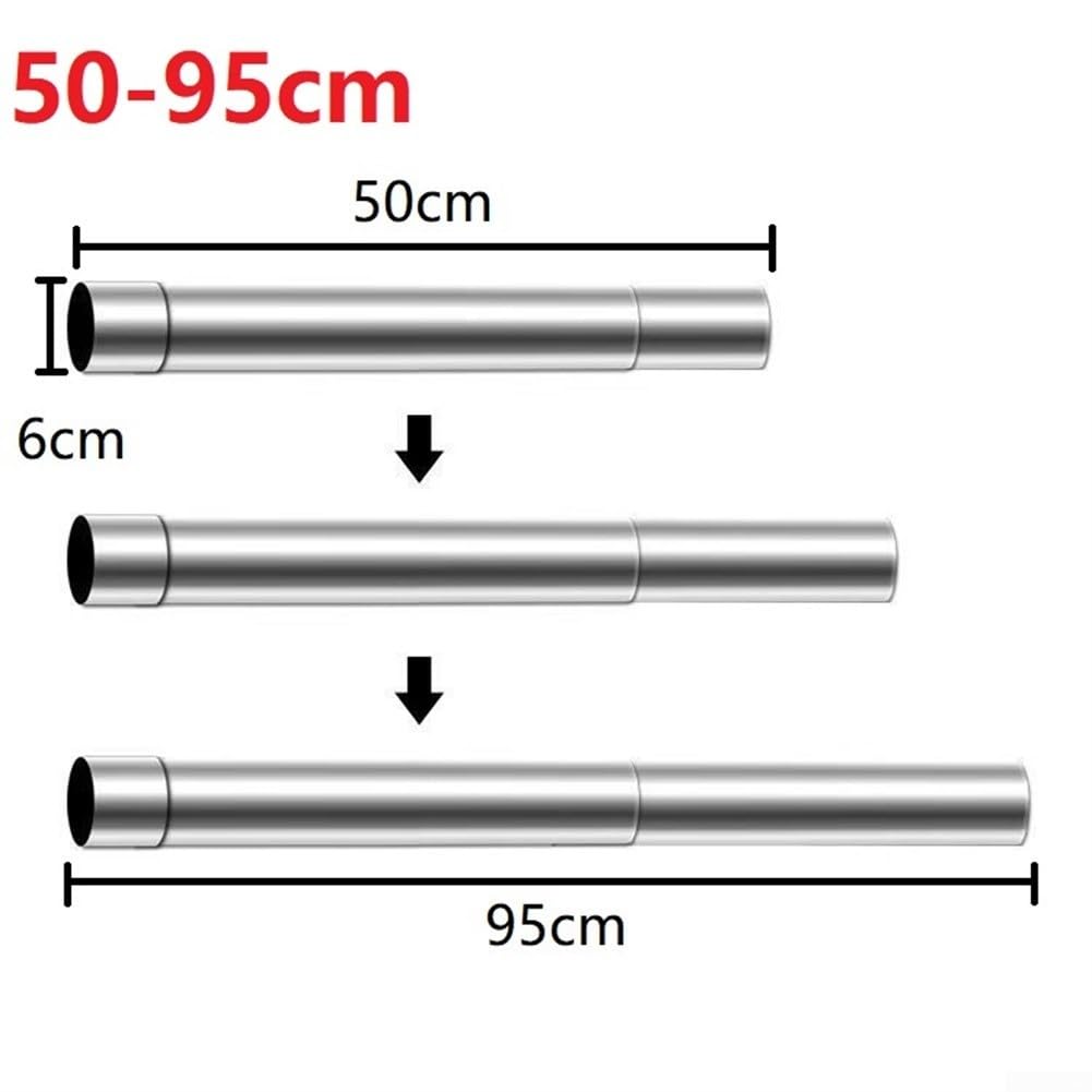 Flexibler Ofenrohreinsatz, 6 cm Durchmesser, Edelstahl (50–95 cm) | Robuster Edelstahl, widersteht extremer Hitze, widersteht Erosion, zuverlässige Langzeitleistung