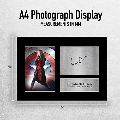 HWC Trading A4 Elizabeth Olsen WandaVision Scarlet Witch Geschenke Gedrucktes Signiertes Autogramm Foto für Fans von Fernsehshows - A4