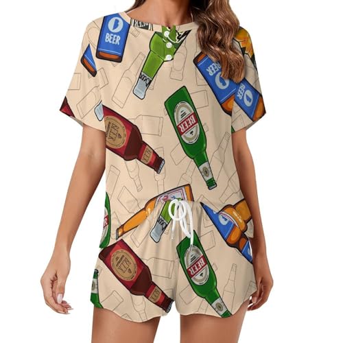 Pyjama femme motif bouteille de vin le cadeau idéal pour des nuits douces et relaxantes