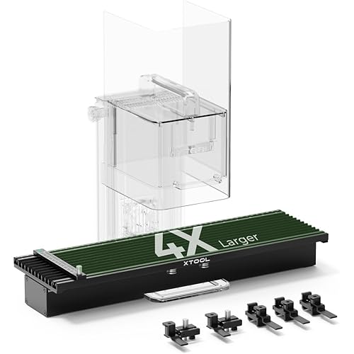 xTool F1 Slide Extension for F1 only, Expand The Laser Engraving Area to 115 * 400mm, Longer Laser Engraving and Cutting for Laser Engraver, 5 Clamps Included for Stability