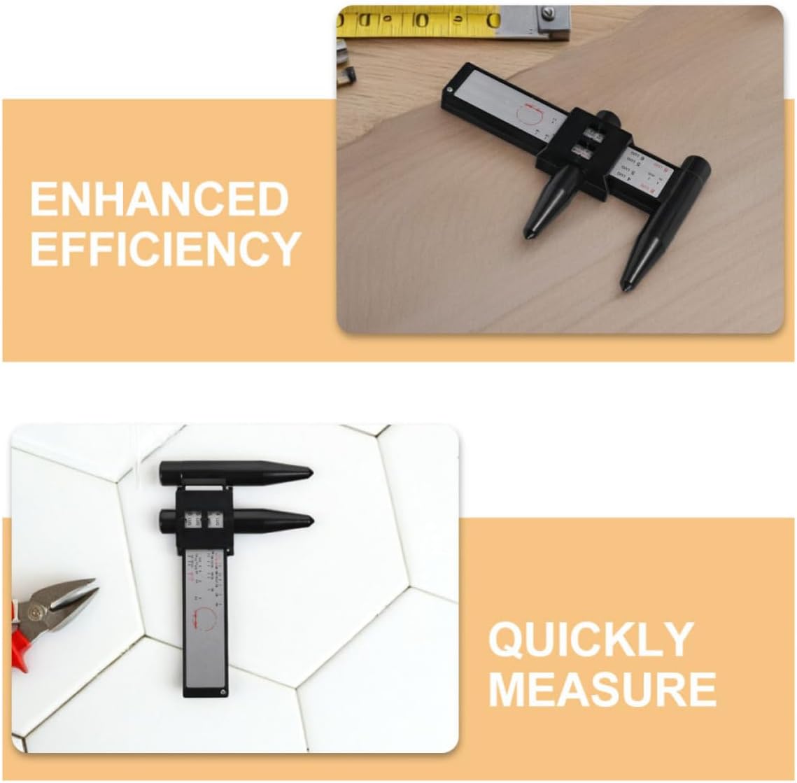 DOITOOL 2pcs Wheel Rim Gauge Hole Spacing Measuring Tool Abs | Dual-wheel Compatibility, Precision Measurement for Wheel Hubs, User-friendly Design for Professional Automotive Projects