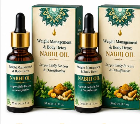 Nabhi Oil for Weight Management & Body Detox 30ml | Ayurvedic Herbal Belly Button Oil | Supports Digestive Wellness, Metabolism Balance, Relaxation & Daily Self-Care for Men & Women (30 ML, PACK OF 2)-image-31