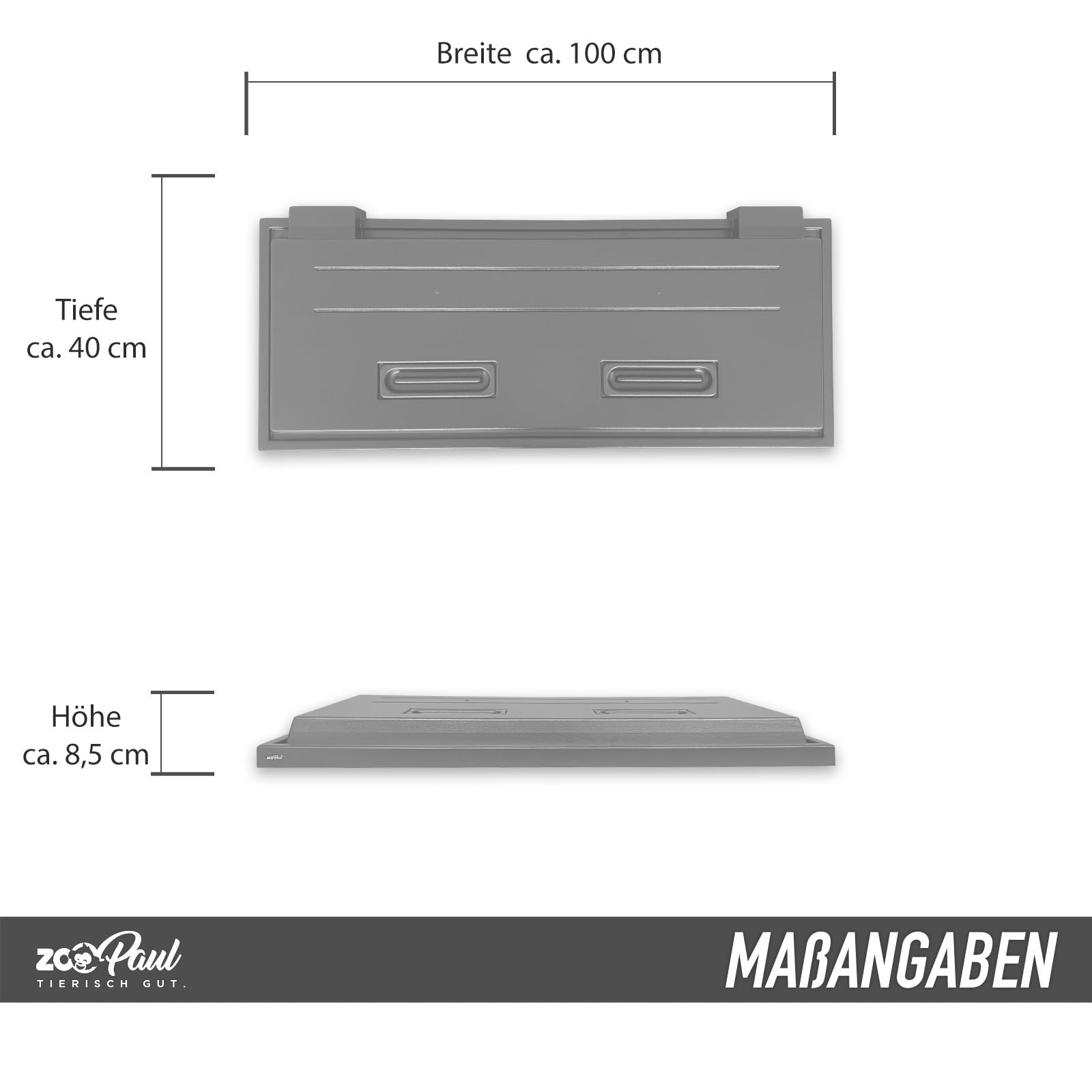 ZooPaul Couvercle d'aquarium Modern Line DIY sans barre lumineuse 100 x 40 cm