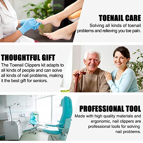 Toenail Clippers, Heavy Duty Nail Clippers for Thick Nails or Ingrown Toenail, Toe Nail Clippers with Easy Grip Rubber Handle for Men Seniors, Sharp Professional Stainless Steel Toenail Trimmer Nipper - Image 5