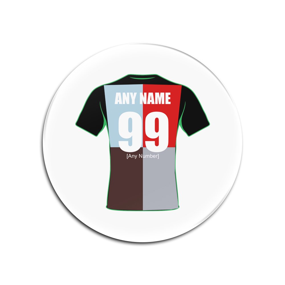 UNIGIFT Personalised Gift - Harlequins Round Glass Coaster (Rugby Union Design Theme, Colour Options) - Any Name/Message on Your Unique Mat Pad - Harlequin Quins