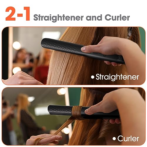 QUICO Professional Hair Straightener for Women, 15s Fast Heating, 320℉-450℉, Global Travel Friendly,Black
QUICO Hair Str
