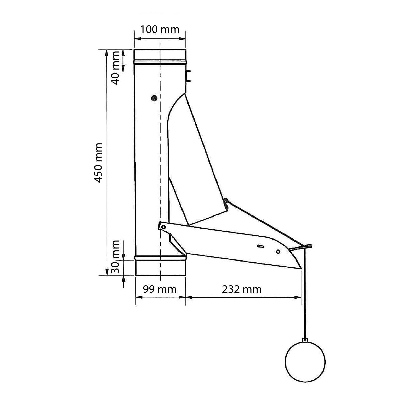 Regenwasserklappe Zink automatisch mit Schwimmer DN 100 inkl. Adapter Regenrohrklappe mit Kugel zum Befüllen von Regentonnen, Regenfässer und kleineren Regenwassertanks.