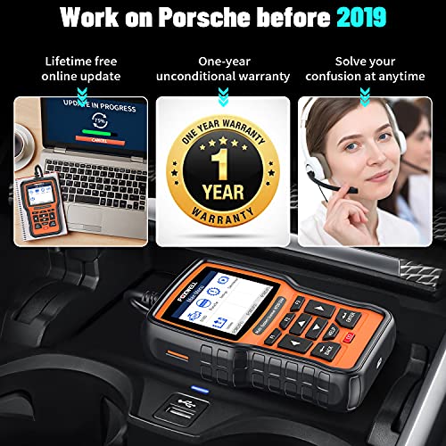 Foxwell Nt510 Elite Obd2 Scanner Fit For Porsche All System All Maintenance Services Car Code Reader Bidirectional Scan Tool, Engine Abs Bleed Srs Transmission Epb Sas Tps Tpms Oil Ckp Active Test #TOP6