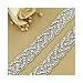 QueenDream 1 Yard Crystal Rhinestone Trim Rhinestone Applique Bridal Applique