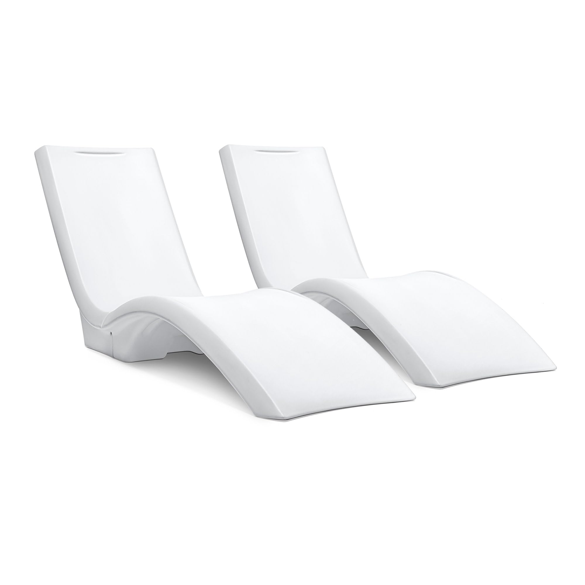 Photo 1 of ***MISSING ONE*** ***ITEM IS DIRTY*** Step2 Vero Pool Lounger 2-Pack, Weighted in-Pool Lounge Chairs for Tanning Ledge and Baja Shelf, White