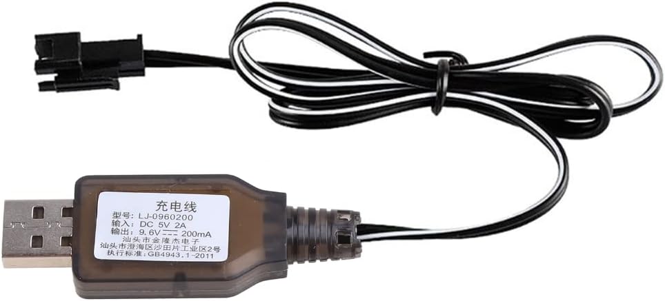 Sm-2P Plug 9.6V Nicd Nimh Battery USB Charger, for Remote Control Car Toys Robot Car Boat Tank