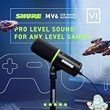 Shure MV6 Gaming Microphone, Dynamic USB PC Mic for Gaming & Streaming - Desktop Stand, Background Noise Cancellation, Tap-To-Mute & 3.5mm Output for Real-Time Headphone Monitoring - Image 3