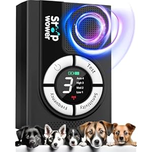 1500 mAh Rechargeable Anti Barking Device for Dogs Indoor Up to 50 Ft Range, 9 Modes Dog Bark Deterrent Devices Dog Training & Behavior Aids, Bark Box Dog Barking Control Safe for Dogs