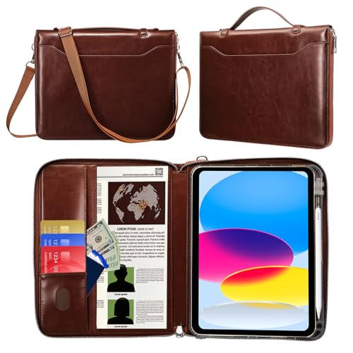 E NET CASE Funda para iPad (A16) 11ª Generación 2025 11 Pulgadas, iPad 10ª Generación 10,9 Pulgadas 2022,Funda Tipo maletín,Marrón