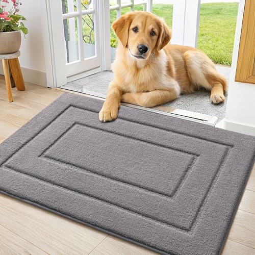 Smiry Dog Door Mat for Muddy Paws Indoor Entrance