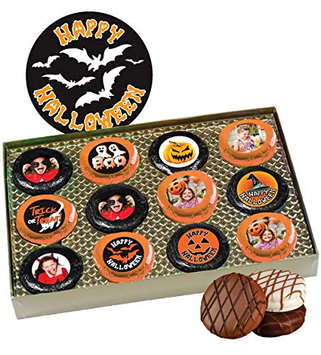 Halloween - "COOKIE TALK" Chocolate Covered Cream Filled Sandwich Cookies - 12 PC
