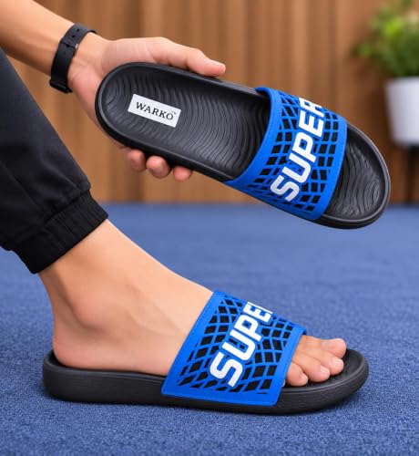 Image of WARKO Slippers For Men | Stylish Chappal For Boys | Soft Cushioned EVA Slides Slipper | Casual FlipFlop Daily Wear Footwear | Indoor Outdoor Use