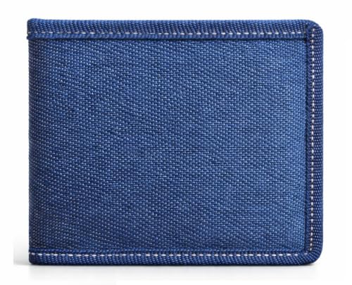 Image of Non Leather Small Mini Slim Wallet for Men & Boys (BI-FOLD-Denim)