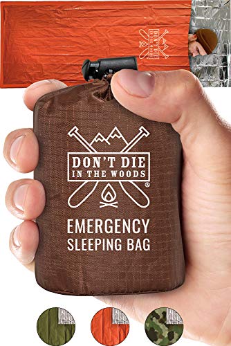 Emergency Sleeping Bag With Hood | Ultralight, Waterproof, Thermal Mylar Sleeping Bag Liner