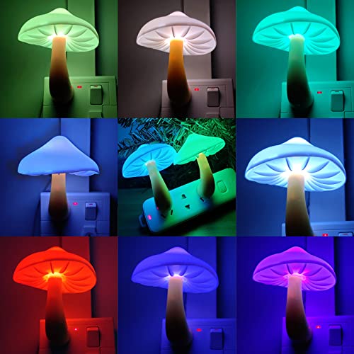 Rienar Mushroom Sensor Led Night Light，Plug In 7 Color Changing Magic Lamp, Mini Dream Bed Cut Colourful Night Lights For Adults Kids #TOP6