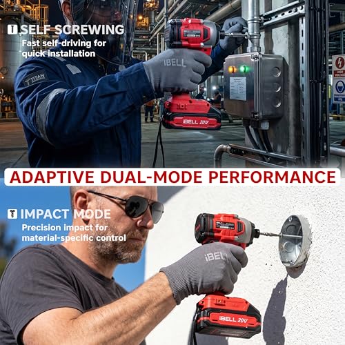 Image of IBELL IBL BD20-22 20V Brushless Cordless Impact Screwdriver | 220Nm High Torque | 3-Speed Control | 2 Mode Impact Driver | 1 /4 inch Hex Chuck | Professional Power Tool | 12 Months Warranty