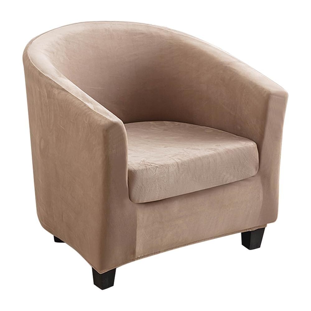 Copripoltrona a vasca Chesterfield 2 pezzi Copripoltrona Club Chair Copripoltrona elasticizzata Copripoltrona a vasca 1 posto Tullsta(Brown)