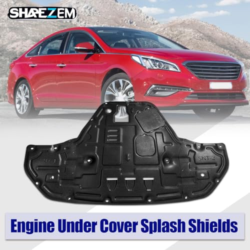 Image of Engine Under Cover Splash Shields Fit for Hyundai Sonata 2020-2024, Front Engine Lower Guard Panel With Installation Kit