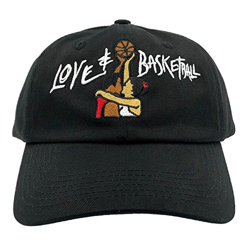 Custom Love and Basketball Hat Dad Hat Embroidered Unstructured Baseball Cap Adjustable (Black)