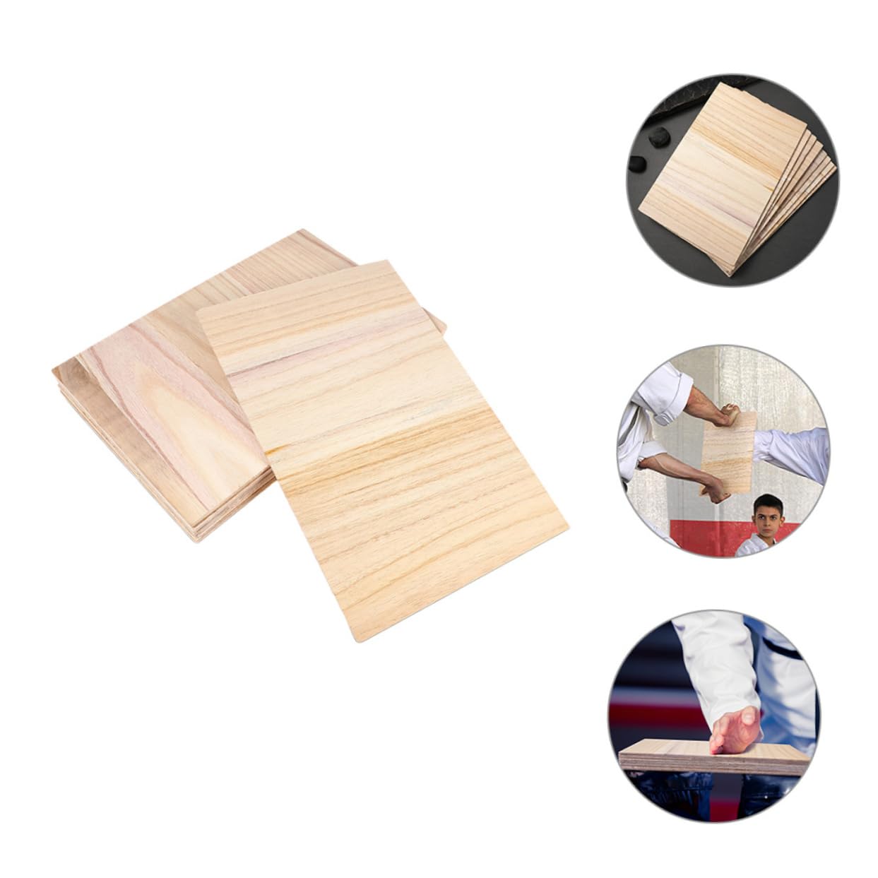 BELLIFFY Convenient Karate Board Set 12pcs Taekwondo Training Boards Wooden Martial Arts for Punching Practice