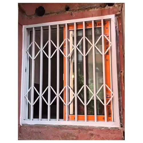 Griglia di sicurezza regolabile per bambini, in lega di alluminio, barriera di protezione anti-effrazione per finestre (110 x 80 cm) - Migliora la sicurezza e la sicurezza domestica