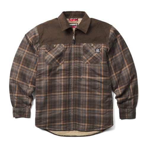 Wolverine Mens Marshall III Sherpa Zip SHIRTJACK Dark Earth