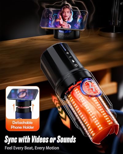 Image of EINSEO Male Masturbator, 3 Sleeves, App Control, Thrusting & Heating
