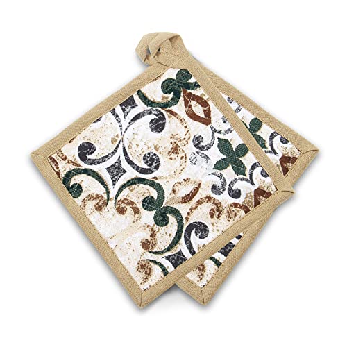 2friends Schürze Frauen Set, 1 Kochschürze Damen, 1 Ofenhandschuh, 2 Topflappen, Baumwoll-Backhandschuhe und Topflappen… - Image 5