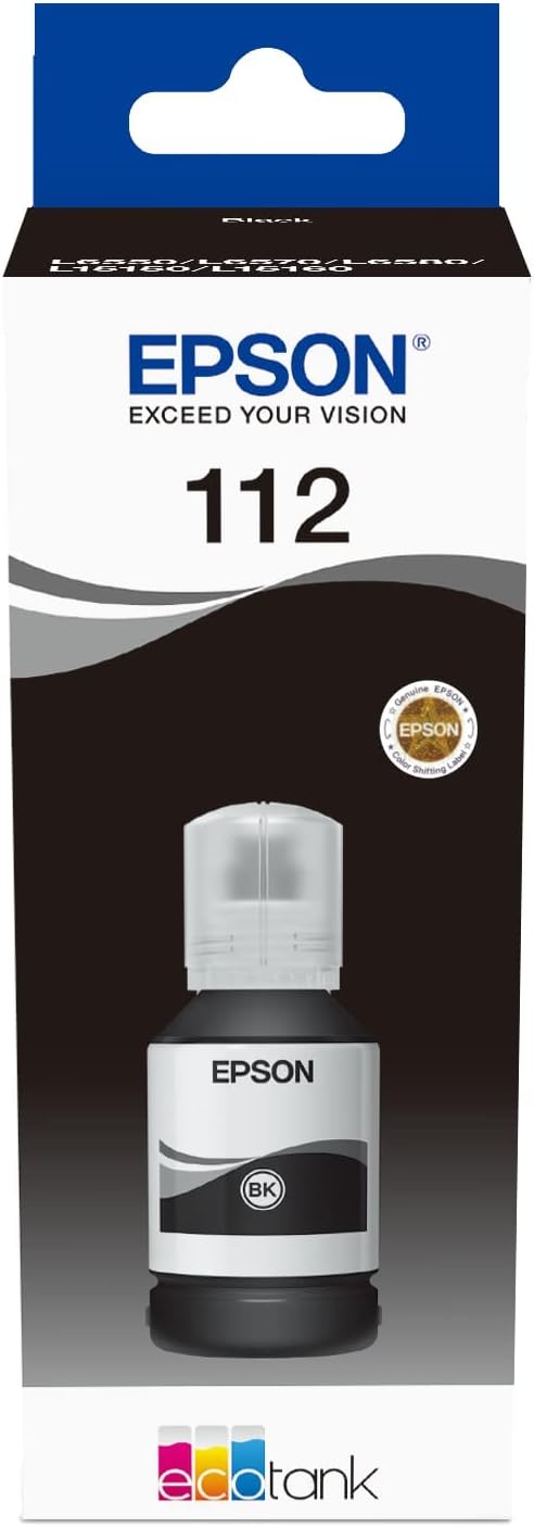 Epson 112 ECOTANK PİGMENT SİYAH MÜREKKEP ŞİŞE