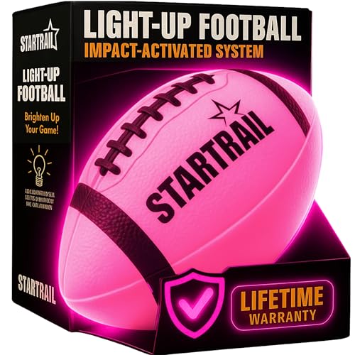 TOMLEON Glow in The Dark Football | Ultra-Bright Double LED