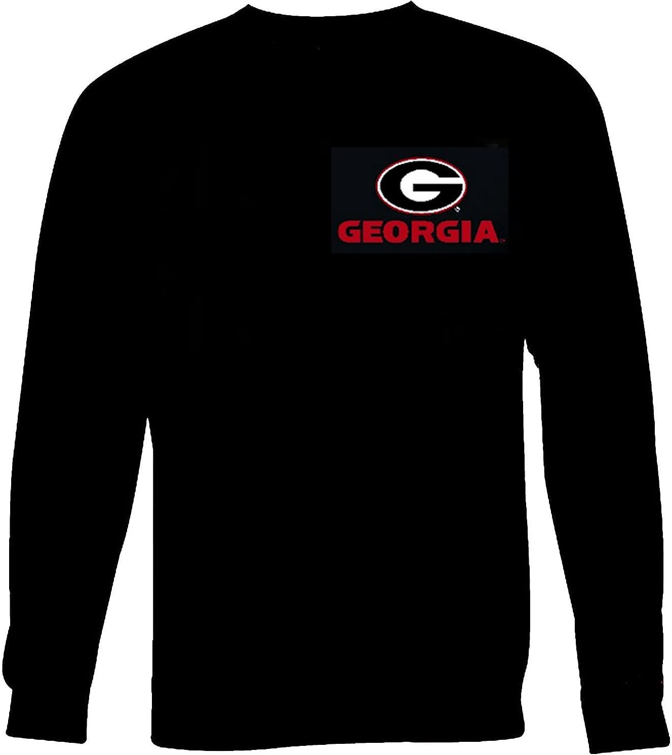 Georgia Tall Dawgs Mascot 2-Sided Black Long Sleeve T Shirt - Image 2