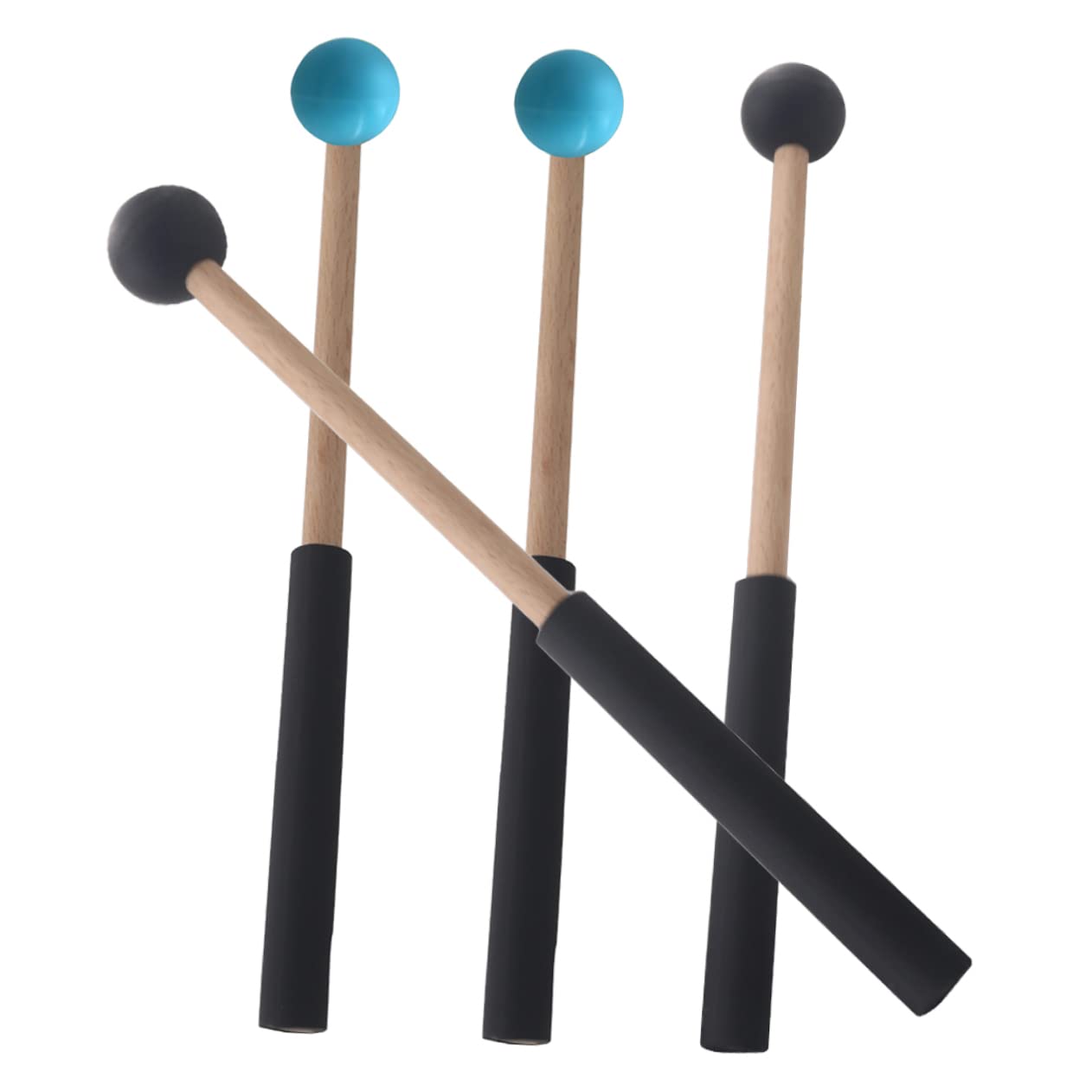 VICASKY 6pares Mallets De Percusión Para Marimba y Lengua De Diseño Ergonómico Cabezales Pulidos Para Instrumentos De Percusión