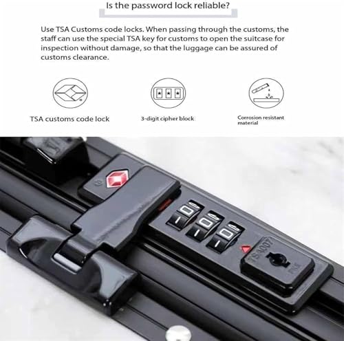 Marble Pattern Suitcase with Aluminum Frame Portable Travel Trolley Case Drop-Resistant PC Hard Shell Carry On Luggage TSA Lock4