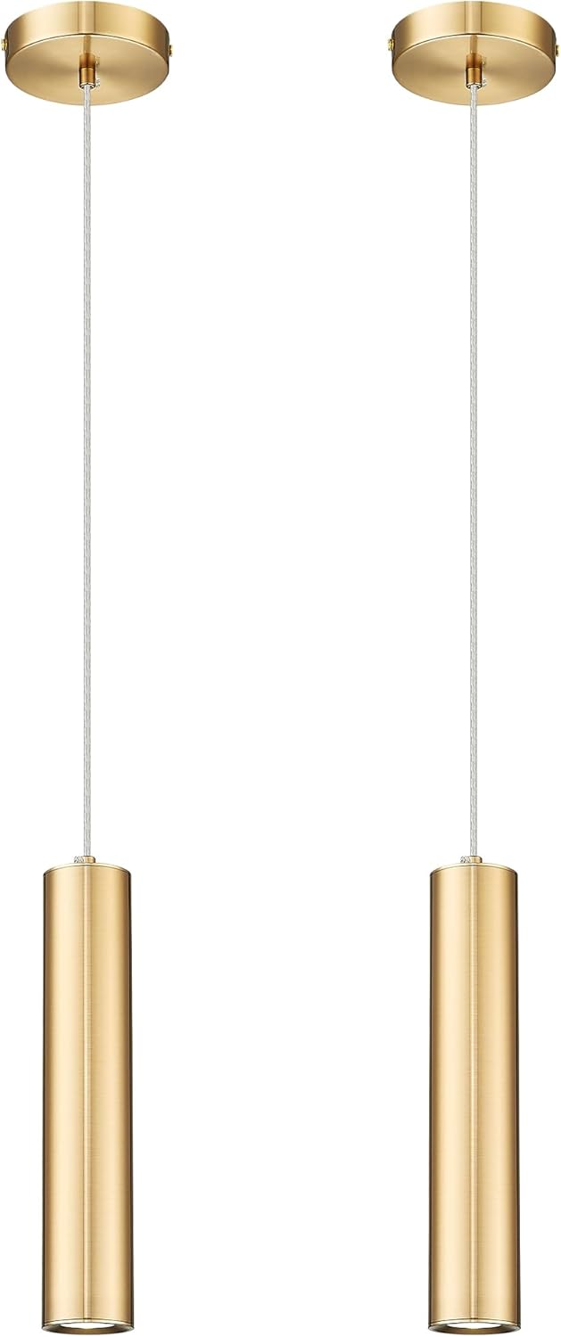 Cargifak Brass Gold Pendant Light Fixture, Modern Hanging Light for ...
