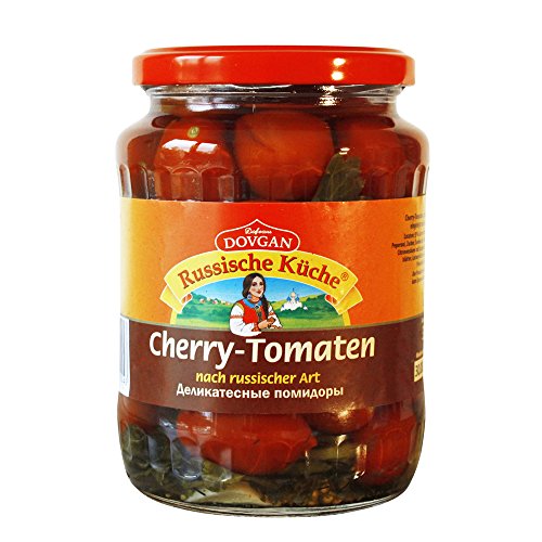 Dovgan Cherry Tomaten, eingelegt nach russisch Art, 4er Pack (4 x 680 g)