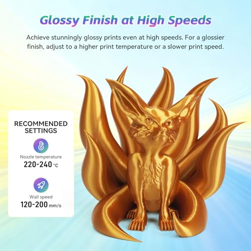 Image of FLASHFORGE Silk+ PLA Filament 1.75mm Gold, Silky Texture 3D Printing Filament, Enhanced Layer Adhesion with Stunning Surface Finish; Chrome-Like Brilliance and Silk-Smooth Perfection