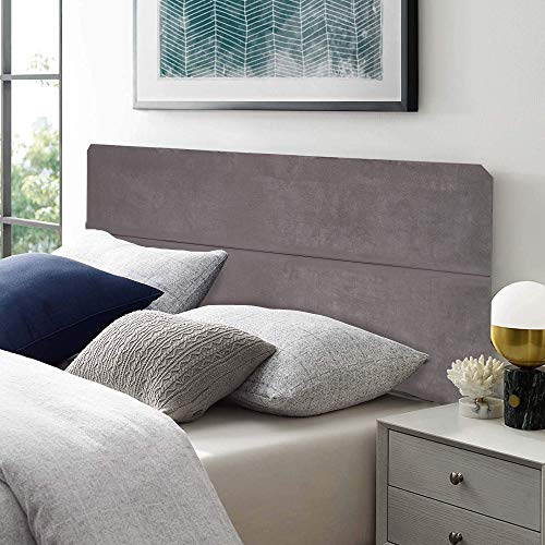 Greaton Upholstered Fabric Headboard, California King, Grey