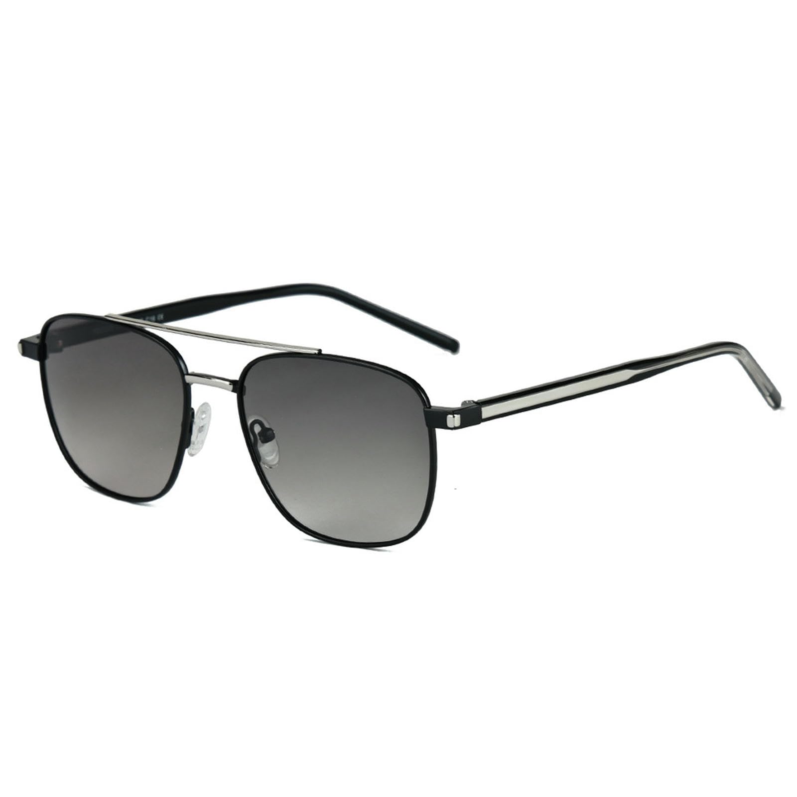 Sonnenbrille Damen Damenmode Quadratische Rahmen Für Reisen Strand Und Fahren Gradient Männer-c16 Silberrahmen Progressiv Grau