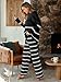 LILLUSORY 2 Piece Sets for Women 2025 Fall Outfits Two Piece Lounge Sets Sweatsuits Striped Knit Sweater Clothes Fashion StripedBlack-1 XL