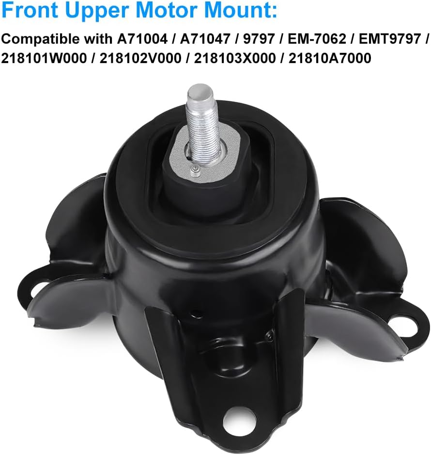 JDMON Front Upper Engine Mount Replacement for 2011-2016 Hyundai Elantra 1.8L, Accent, Veloster, Kia Rio, Forte 1.6L Compatible with A71004, GP9797, 218101W000, 218102V000