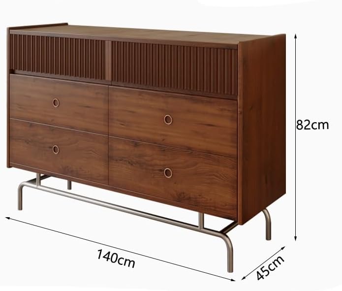 Sideboard Cabinet Family Porch Drawer Living Room Wall Storage Cabinet Retro Dining Sideboard Sideboard Cabinet with Drawers(140cm)