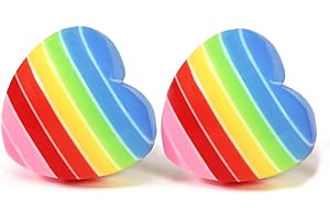 Candy Heart Earrings: Adorn Your Ears with Rainbow Delight