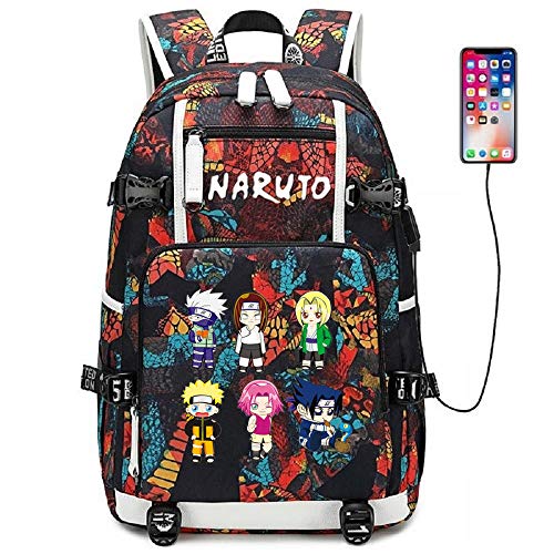 Siawasey: Mochila para el colegio con diseño de anime cosplay de Naruto  clan Uzumaki