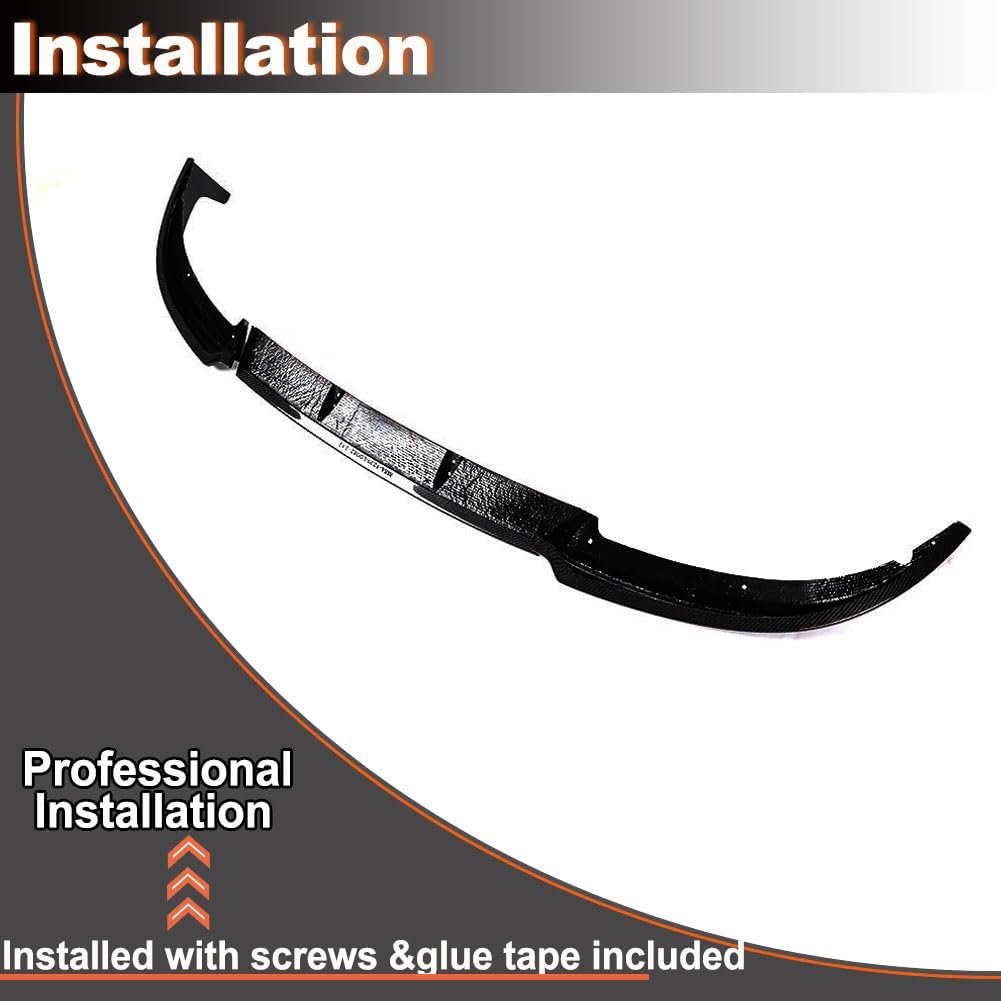 MCARCAR KIT Gloss Black Front Bumper Lip Fits for BMW 3 Series Base G20 G28 330i xDrive 2019-2022 FRP Chin Spoiler Splitter Protector Factory Outlet (Fiber Reinforced Plastic (FRP))